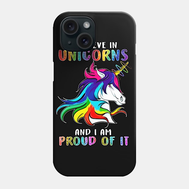 Believe In Unicorns Cute Phone Case by E