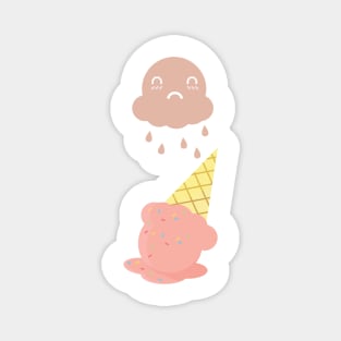 Cute Ghost Cloud Dropping Ice Cream Magnet