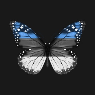 Estonian Flag  Butterfly - Gift for Estonian From Estonia T-Shirt