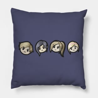 Horror Gaming Inspired Chibi | Simple Minimalist Cute Chibis Pillow