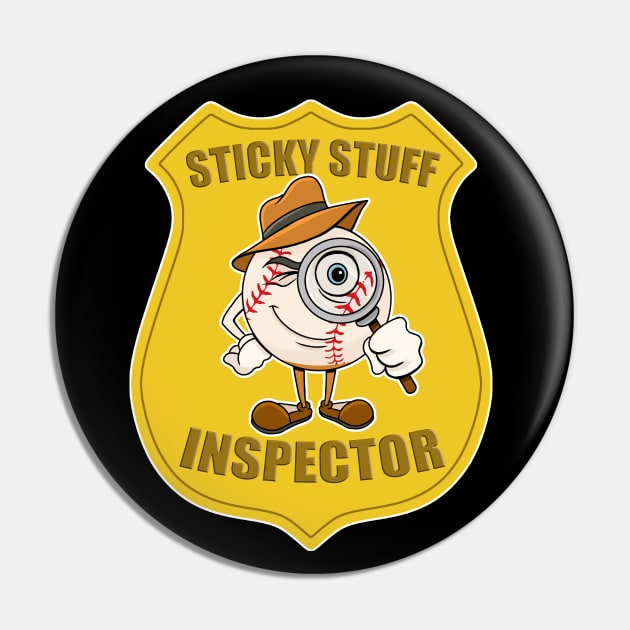 Baseball Sticky Stuff Inspector Pin by GAMAS Threads