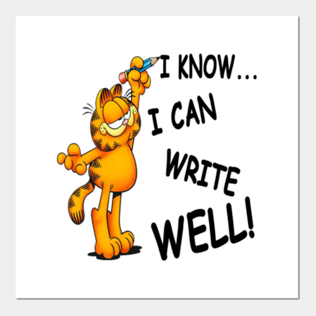 Garfield Writing Garfield The Cat Posters And Art Prints