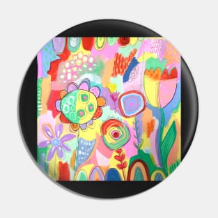 Bright colourful florals Pin