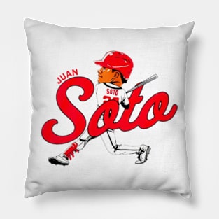 juan soto cartoon Pillow