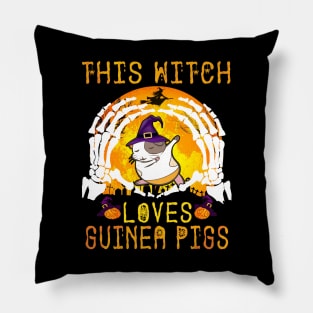 This Witch Loves Guinea Pigs Halloween (143) Pillow