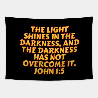 Bible Verse John 1:5 Tapestry