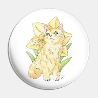 Daffodil Kitten Pin