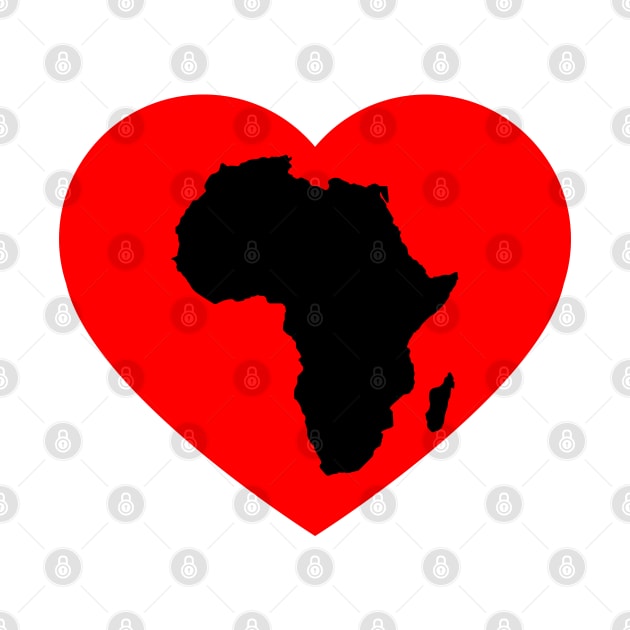 Africa Heart, African, African American by UrbanLifeApparel