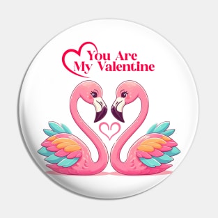 Flamingo Bird In Valentine Day Pin