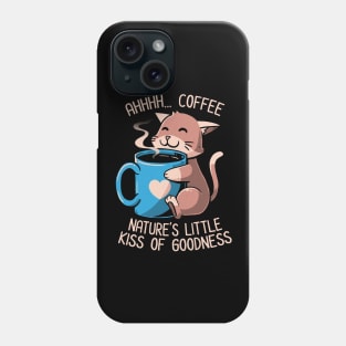 Nature’s Little Kiss of Goodness Funny Coffee Cat Phone Case