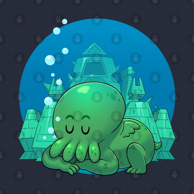 Cthulhu Sleeping at R'lyeh by Fowl Things