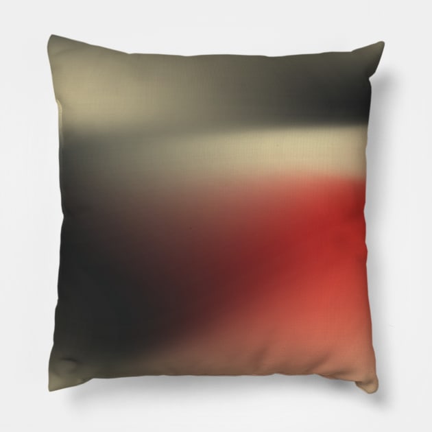 black and red abstract Pillow by blue orange abstract