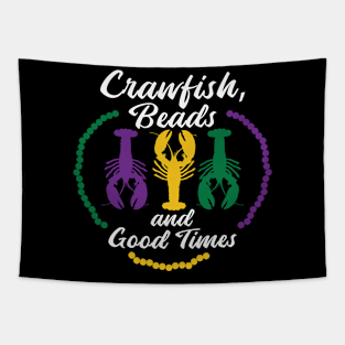 Mardi Gras Beads Carnival Crawfish Party Drinking Tapestry