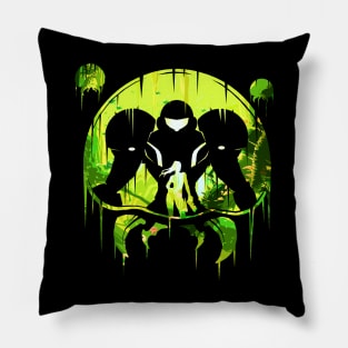 Galactic Bounty Hunter silhouette Pillow