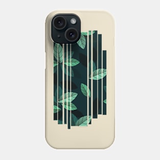 Green leafs falling Phone Case