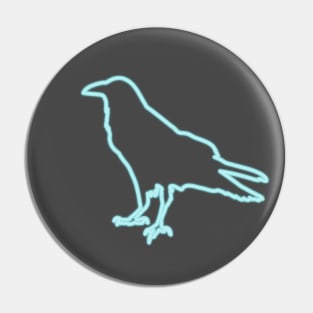 80's Gift 80s Retro Neon Sign Crow Pin