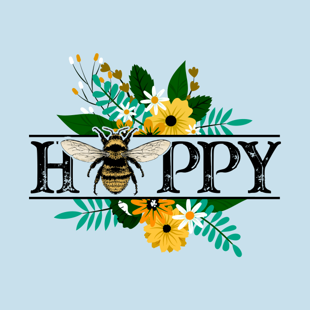 Bee Happy by Rebel Merch