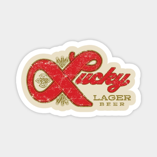 Lucky Lager Magnet by MindsparkCreative