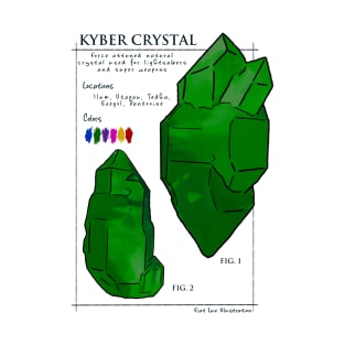 Kyber Crystal Science Illustration in Green T-Shirt