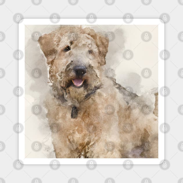 Watercolor Soft Coated Wheaten Terrier - Dog Lovers Magnet by Edd Paint Something