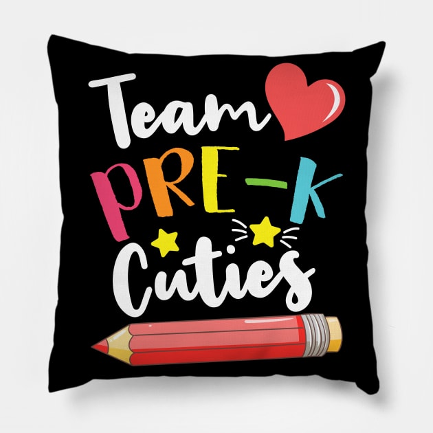 Team Pre-K Cute Back To School Gift For Teachers and Students Pillow by BadDesignCo