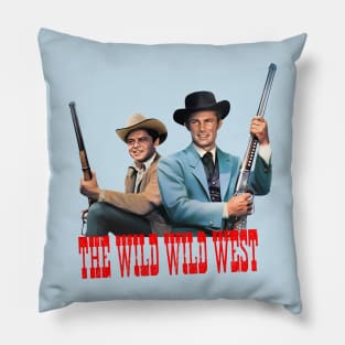 The Wild Wild West - Jim West, Artemus Gordon - 60s Sci Fi Western Pillow