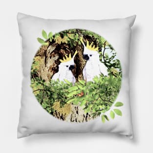 The Cheeky Parrots-Cockatoos Pillow