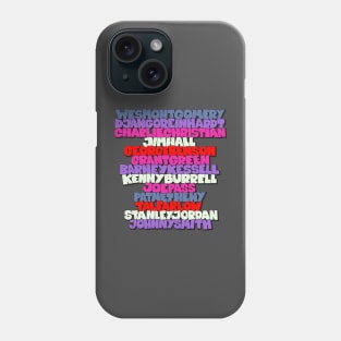 Jazz Legends in Type: The Jazz Guitarists Phone Case