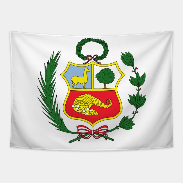 Peru - Escudo Peruano - Peru Coat of arm Tapestry by verde