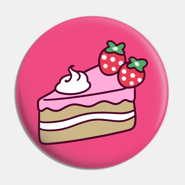 Strawberry Cake Slice Pin by saradaboru