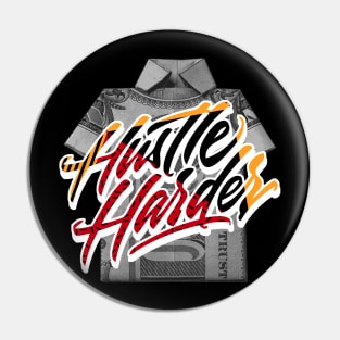 Hustle Harder Cardinal Red Pin