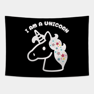 I am a Starry Unicorn Tapestry