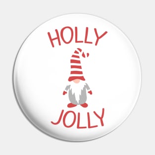 Cute gnome and Holly Jolly. Pin