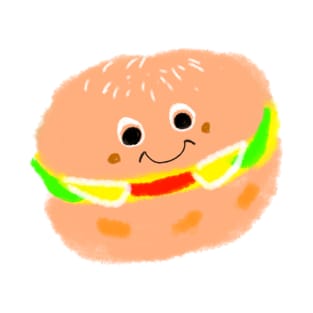 Orange burger watercolor art T-Shirt