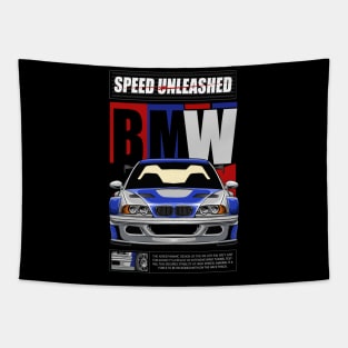 GTR E46 Speed Unleashed Tapestry