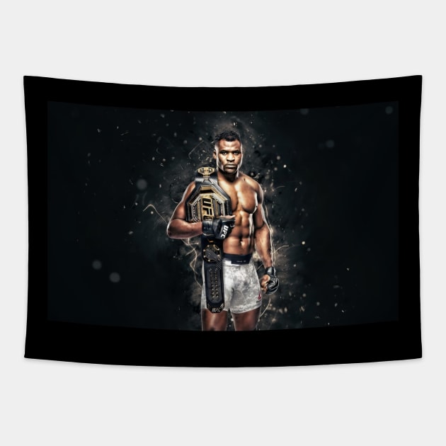 Francis 'The Predator' Ngannou Motivational Tapestry by Fit-Flex