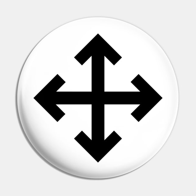 Arrow Cross Pin by Indie Pop