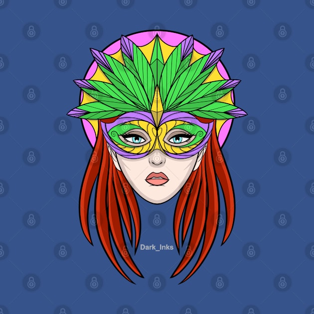 Mardi Gras Woman by Dark_Inks