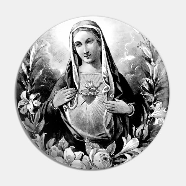 Our Lady of the Sacred Heart Pin by Marccelus