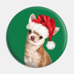 Christmas Chihuahua in Green Pin