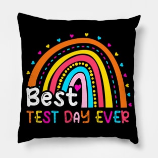 Best Test Day Ever Exam Testing Leopard Rainbow Teacher Life Pillow