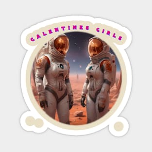 2 girlfriends in space Magnet