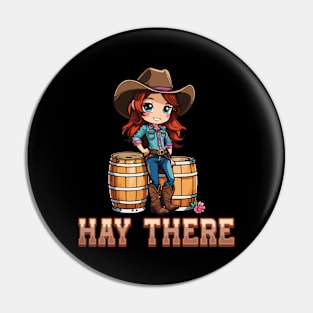 Hay There I Equestrian Pony Horse Lover Pin