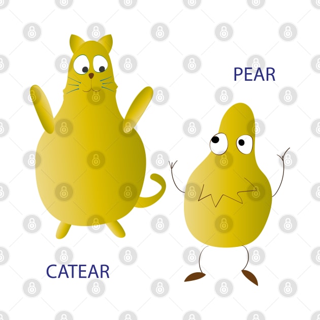 Cat Pear Meow by IbaraArt