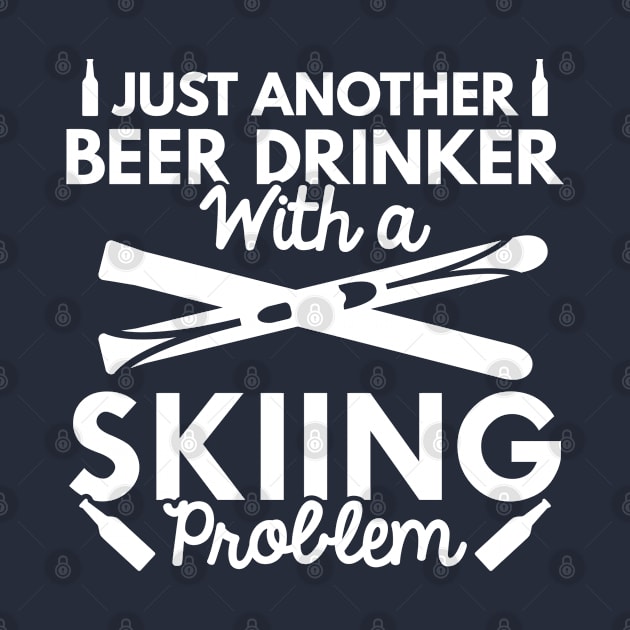 Beer Drinker Skiing by VectorPlanet