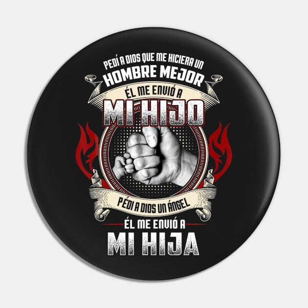 Proud Padre Dad Birthday Fistbump Hijo Hija Father Day Pin by ANGELA2-BRYANT