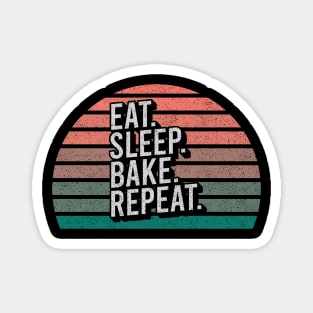 Vintage Retro Quote Eat Sleep Repaet Inspiration Magnet