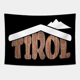 Tirol Austria Alps Skiing Snow Wooden Hut Souvenir Tapestry