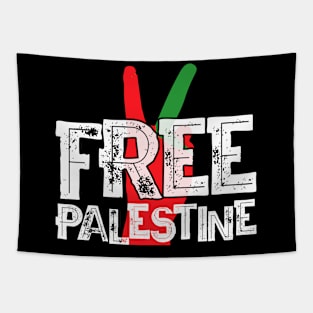 Free Palestine Palestinian Patriotic Ceasefire Tee for Rallys Protests and Solidarity 2024 Tapestry