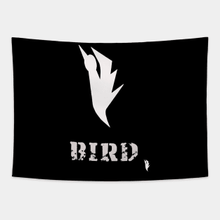 Store logo bird white Tapestry